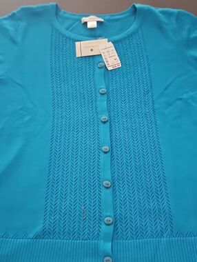 Womens Button Down Size Xl  Cardigan 3/4 Sleeve